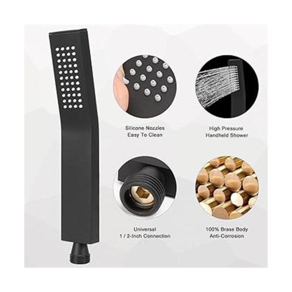 Cabezal de ducha de mano de latón lujoso kit de cabezal