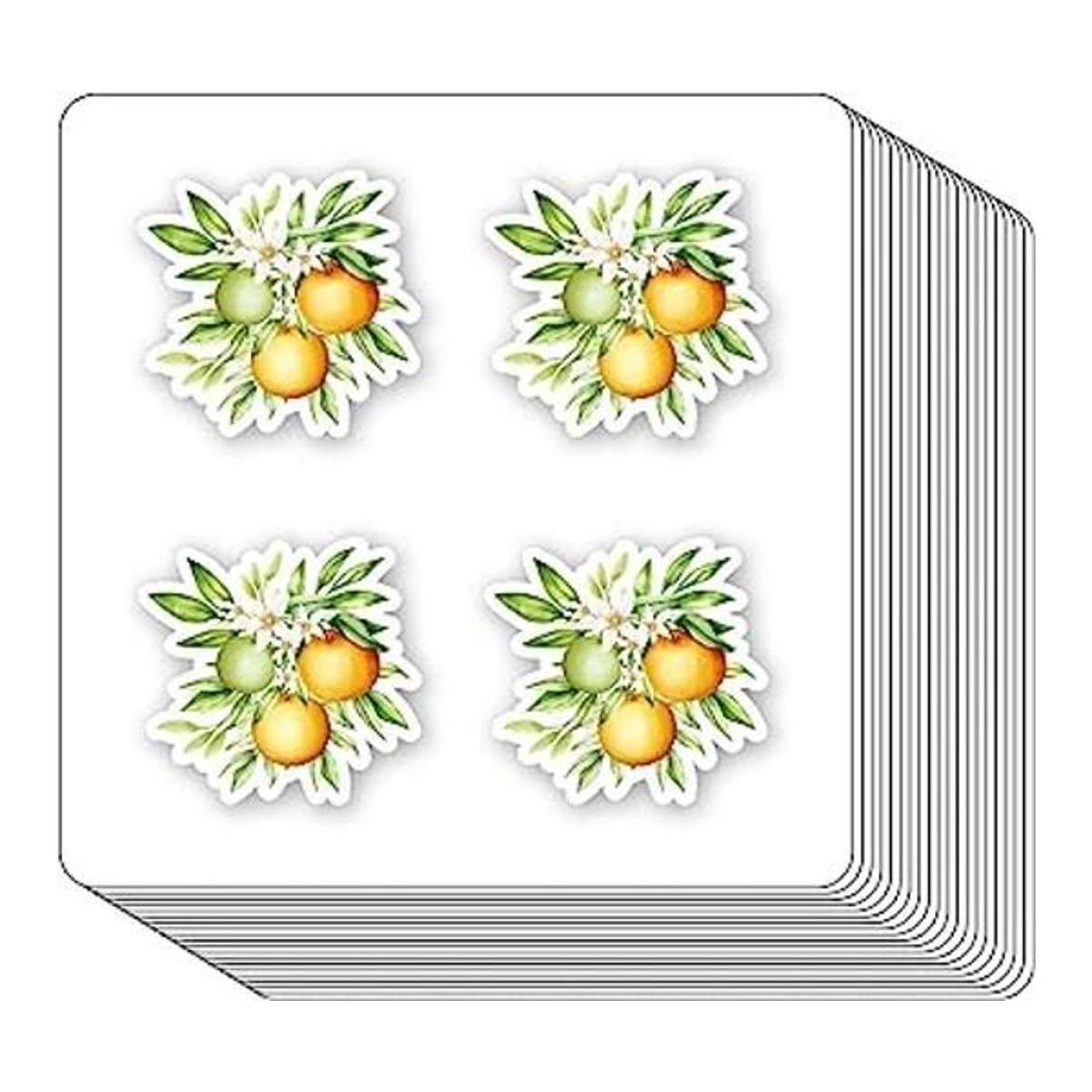Pegatinas naranjas de 1.0 in para álbumes de recortes