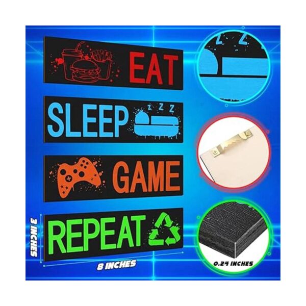 4 piezas de decoraciones de juegos impresas decoración de