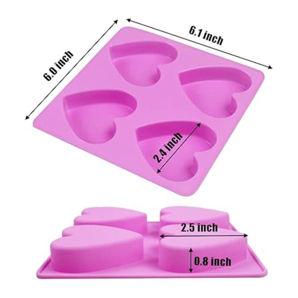 METLUCK Moldes de silicona para jabón 4 moldes de