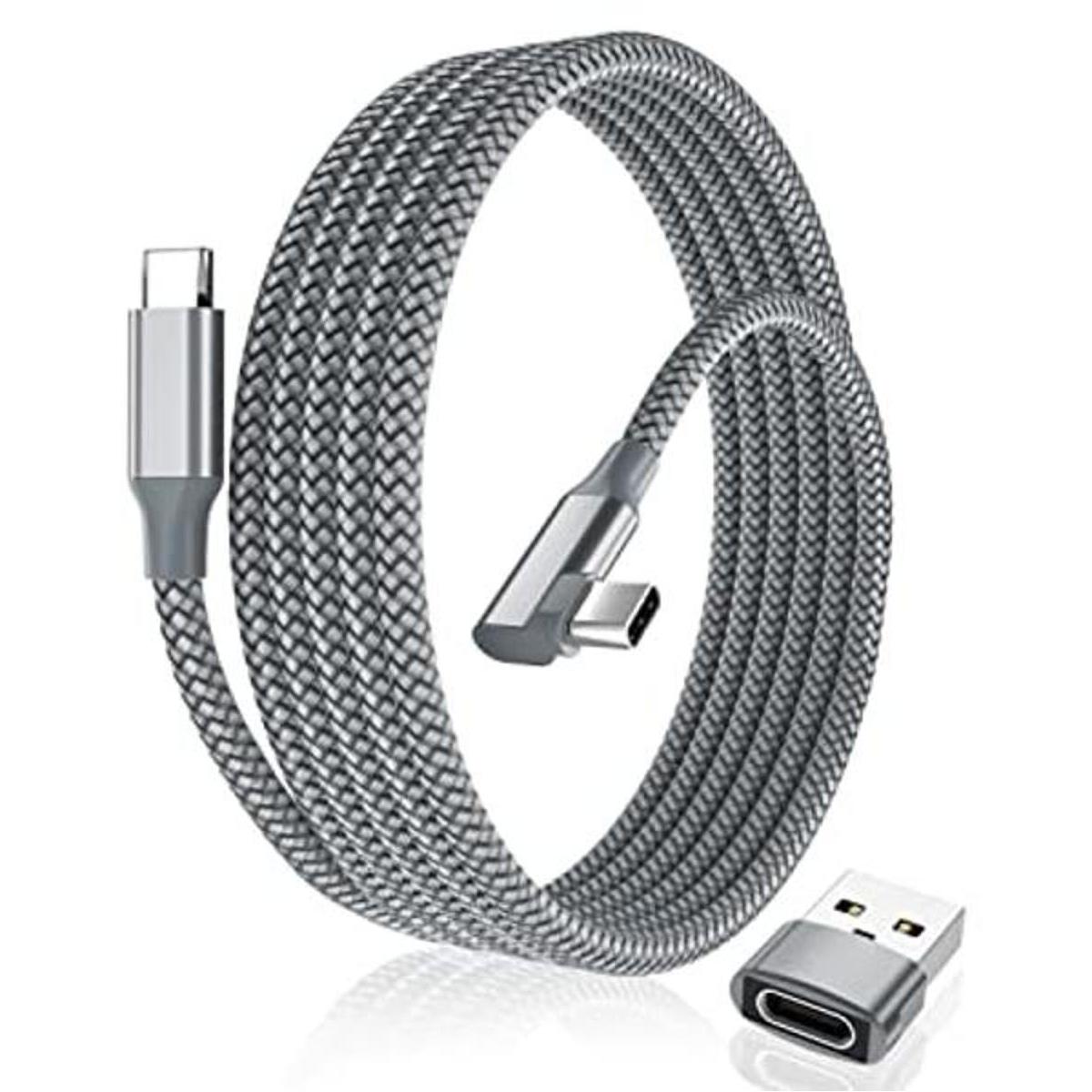 Elebase Cable USB tipo C a C de 100 W en ángulo recto de
