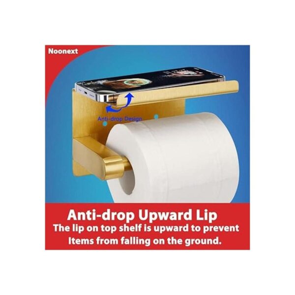 Noonext Soporte de papel higiénico dorado soporte