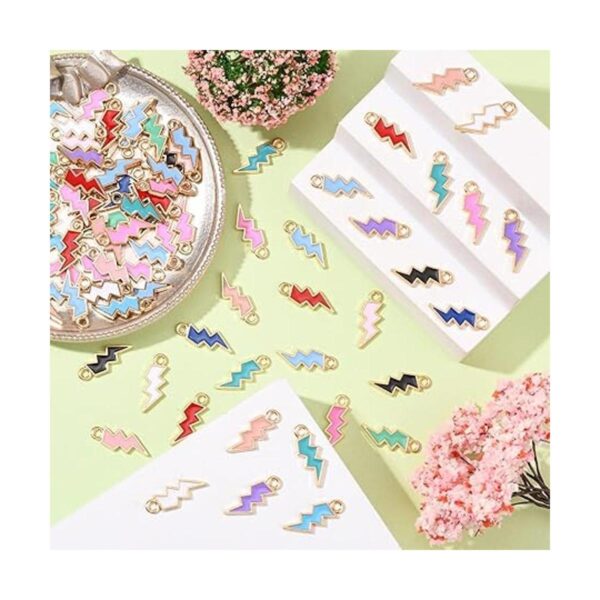 KitBeads 100 abalorios esmaltados con forma de flash de_5