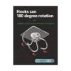Paquete de 22 ganchos de pared grandes con capacidad de_4