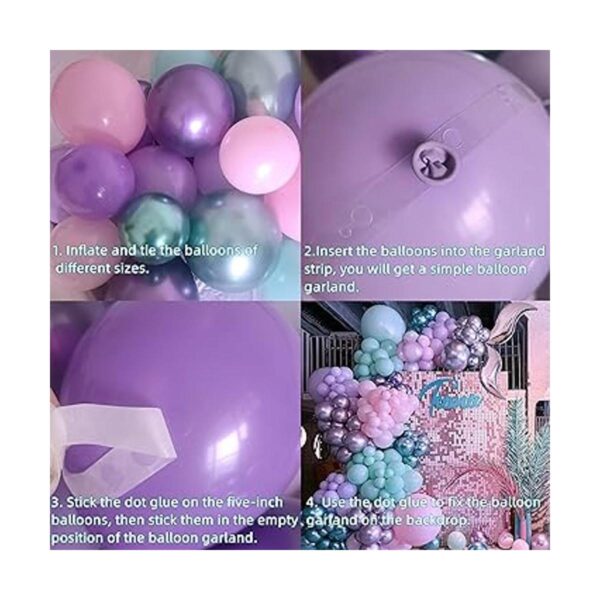 Kit de guirnalda de globos de sirena 164 unidades globos