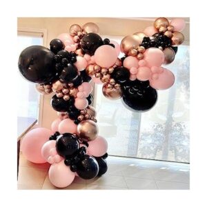 Kit de guirnalda de arco de globos de oro rosa globos de