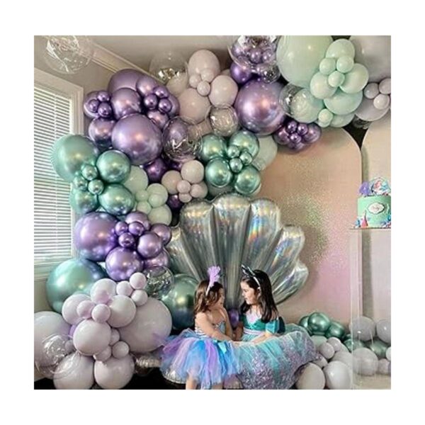Kit de guirnalda de globos de sirena 164 unidades globos