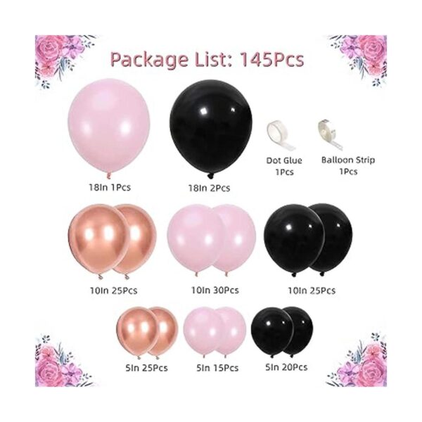 Kit de guirnalda de arco de globos de oro rosa globos de