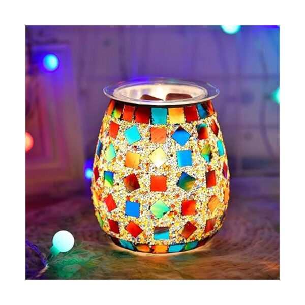 Dicimi Mosaic Glass Wax melt Warmer Electric Oil Burner_2
