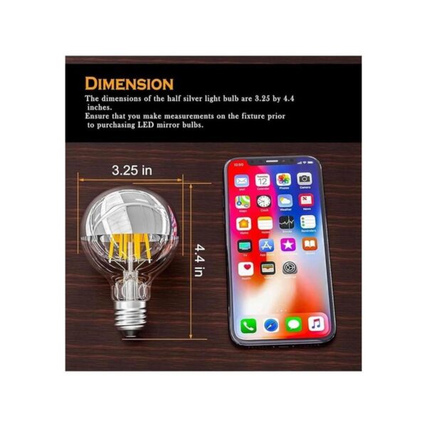 Foco de luz media cromada regulable 6 W equivalente a 60