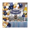 Decoraciones de fiesta de cumpleaños color azul marino y
