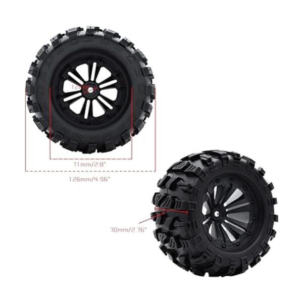 GLOBACT Neumáticos de camión RC de 2.8 pulgadas ruedas y_5