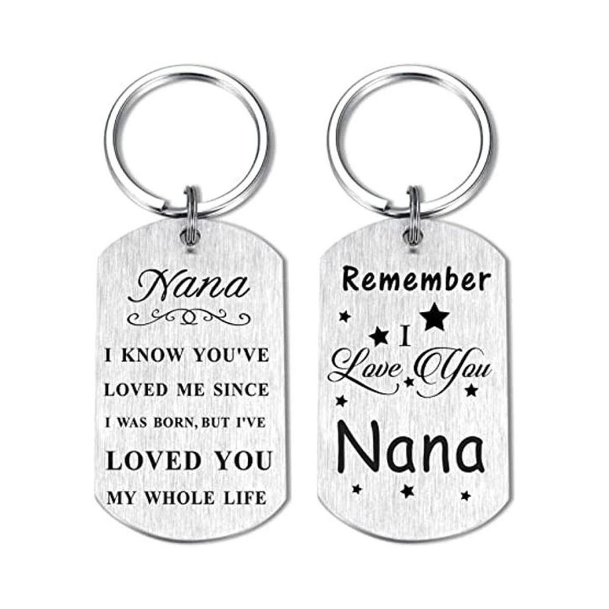 Llavero de Nana con texto en inglés Remember I Love You