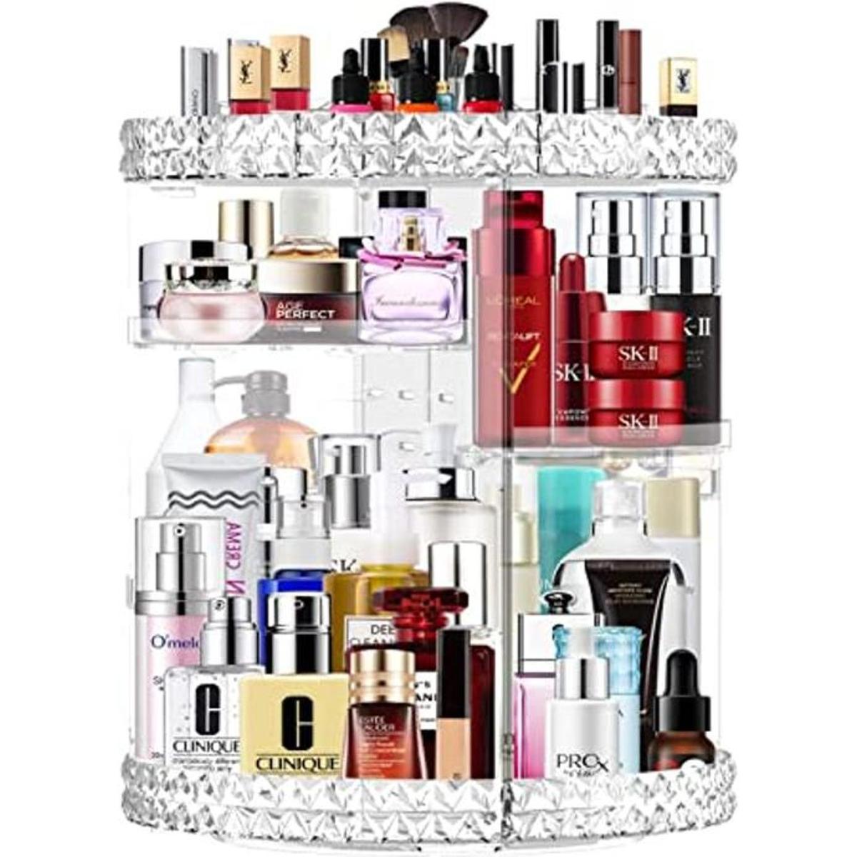 Organizador de maquillaje giratorio de 360 organizador de