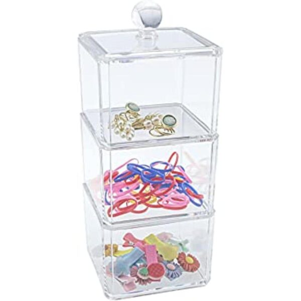Hair Accessories Organizer for Girls LOHRYVIO 3 Stackable_1