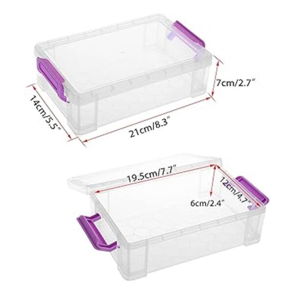BTSKY Paquete de 4 cajas de plástico de gran capacidad