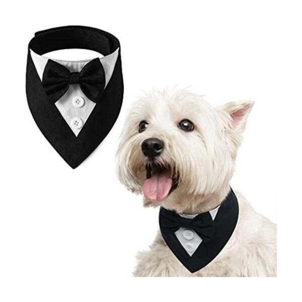 FUAMEY Esmoquin para perro collar formal de boda para