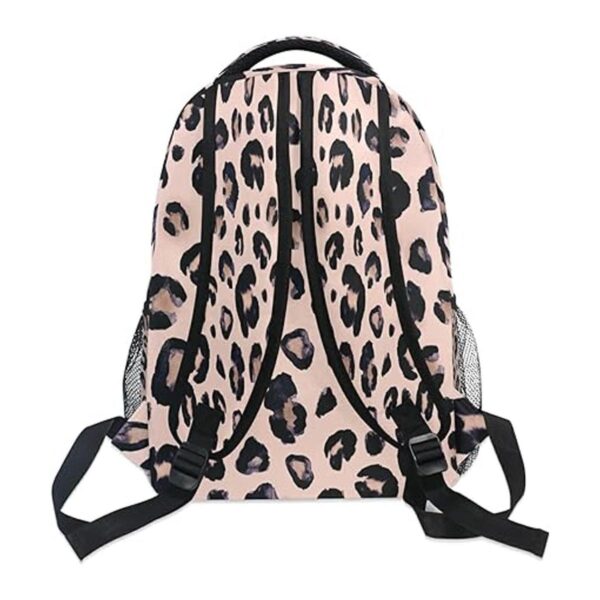 Mochila con estampado de leopardo y guepardo de oro rosa