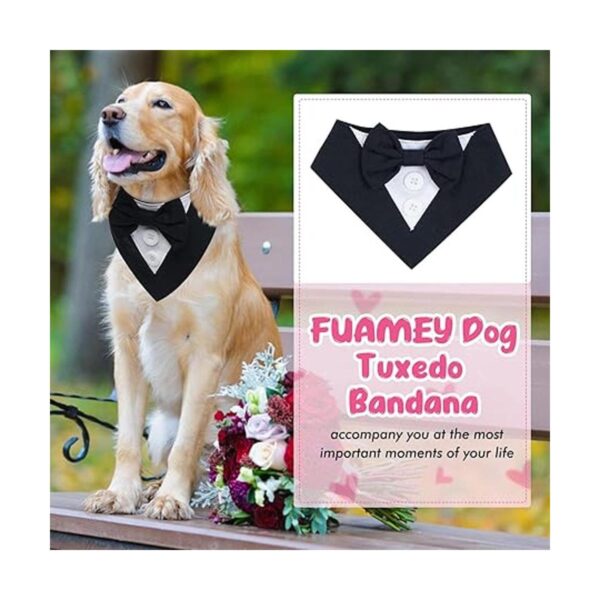 FUAMEY Esmoquin para perro collar formal de boda para