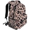 Mochila con estampado de leopardo y guepardo de oro rosa
