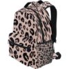 Mochila con estampado de leopardo y guepardo de oro rosa