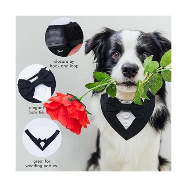 FUAMEY Esmoquin para perro collar formal de boda para