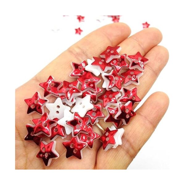 KARMELLING 100 botones de resina para coser Pentagram_3