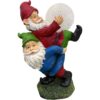 Raywer 2 gnomos que juegan con pelota luz solar decorada