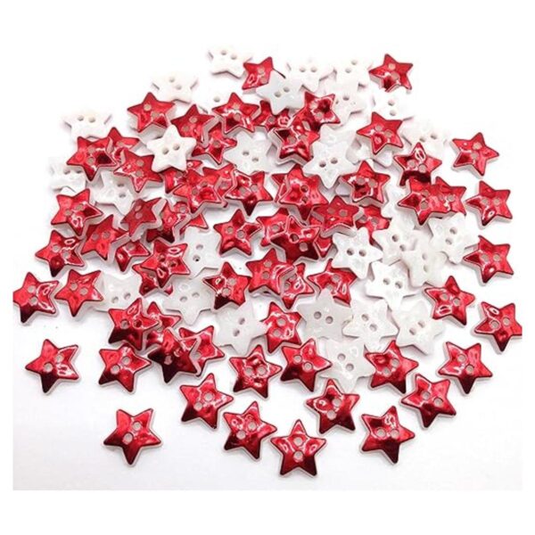 KARMELLING 100 botones de resina para coser Pentagram_5