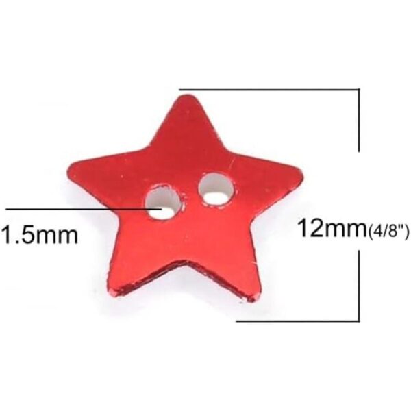 KARMELLING 100 botones de resina para coser Pentagram_2