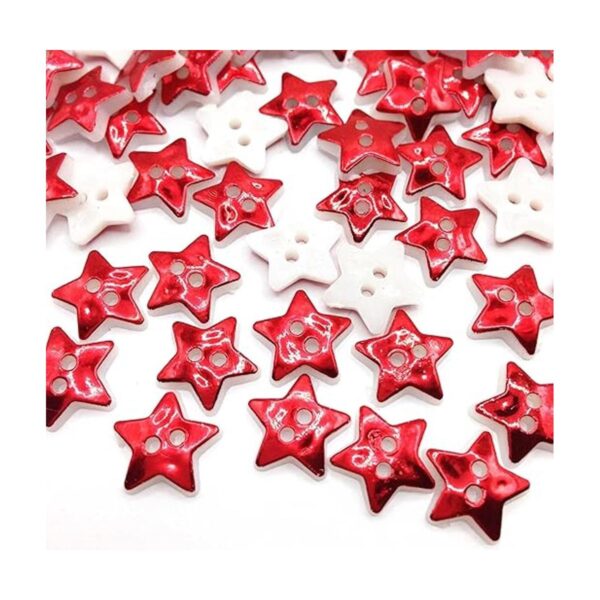 KARMELLING 100 botones de resina para coser Pentagram_1