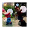 Raywer 2 gnomos que juegan con pelota luz solar decorada