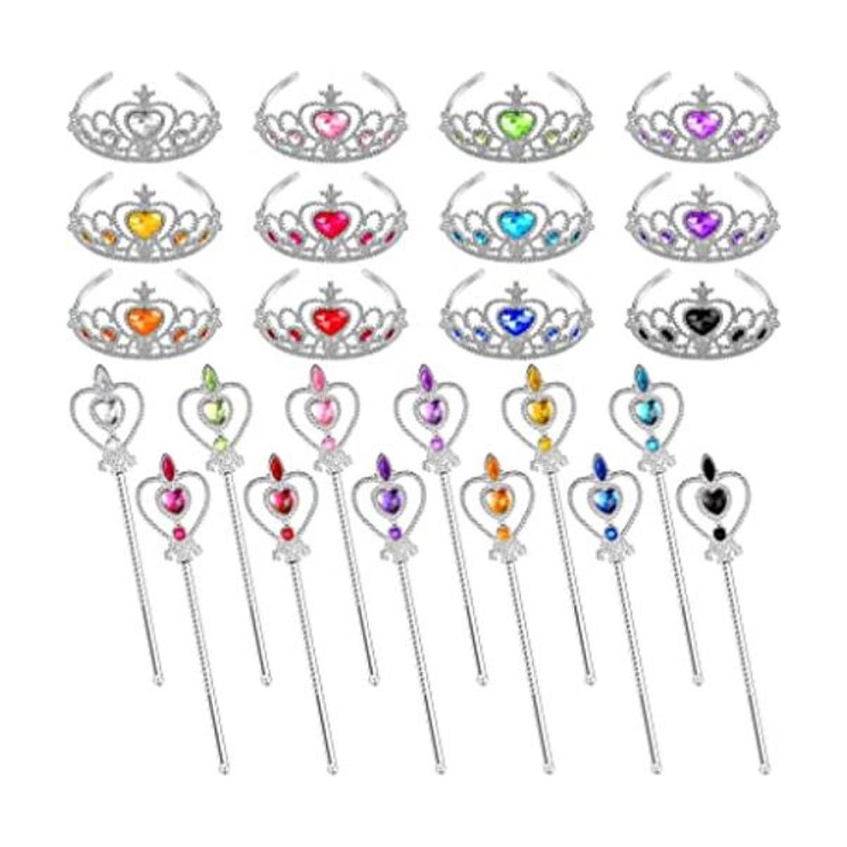 Tiaras y coronas de princesa varita y corona de corazón