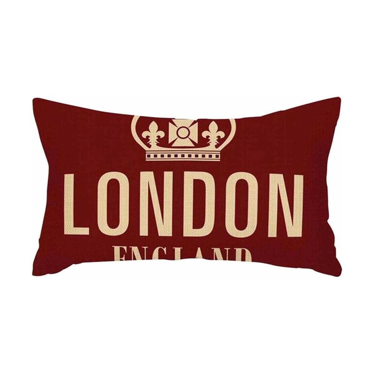 IBILIU Fundas de almohada Crown London England en color
