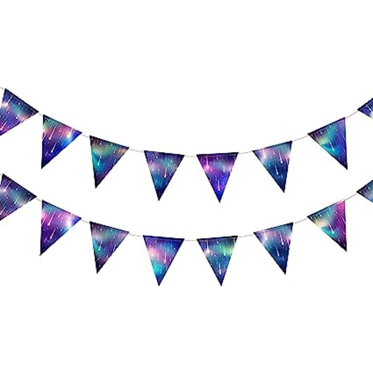 Guirnalda de bandera de noche estrellada con diseño