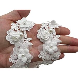 PEPPERLONELY 1 yarda de color blanco perla rosa bordado_1