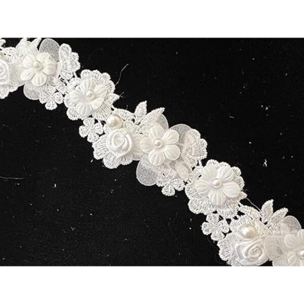 PEPPERLONELY 1 yarda de color blanco perla rosa bordado_4