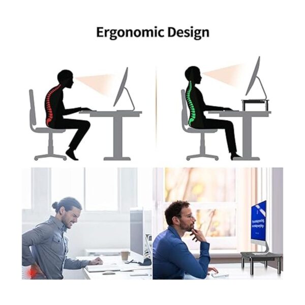 ELIVED Paquete de 2 soportes elevadores para monitor con