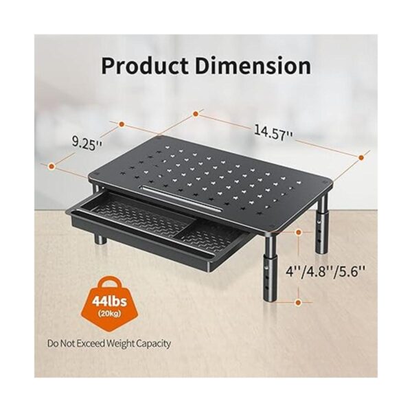 ELIVED Paquete de 2 soportes elevadores para monitor con