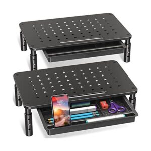 ELIVED Paquete de 2 soportes elevadores para monitor con
