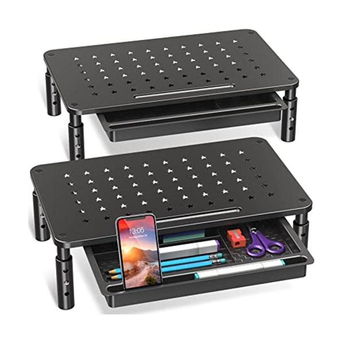 ELIVED Paquete de 2 soportes elevadores para monitor con