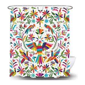 México Cortina de ducha floral para baño diseño_1