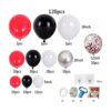 Kit de arco de guirnalda de globos de color rojo negro_2