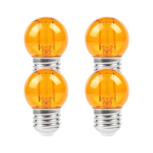KINUR Bombillas LED Edison G40 pequeñas de color ámbar_1