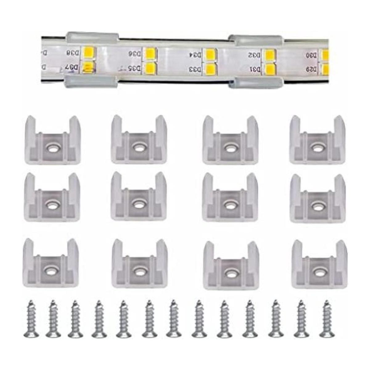 Ginyrerd 120 clips de luz LED de neón de montaje de