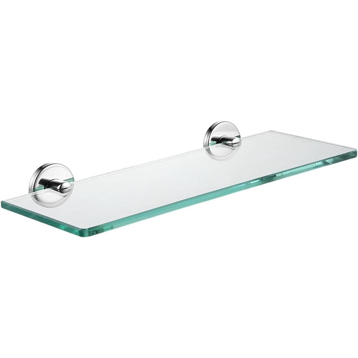 JQK Estante de vidrio para baño cromado almacenamiento
