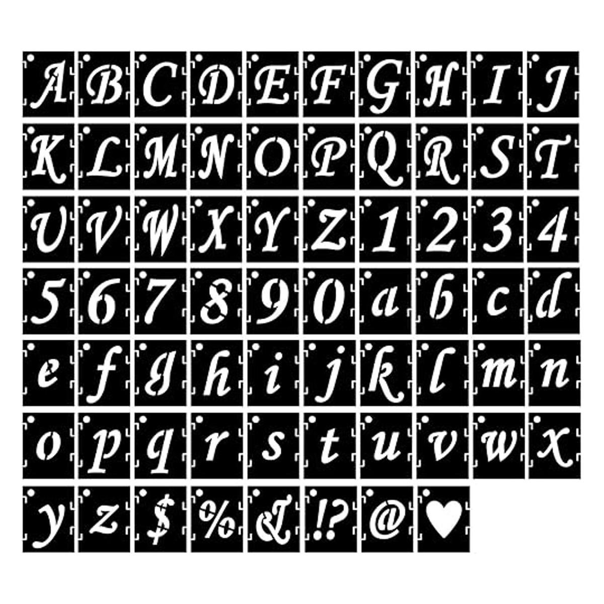 Eage Plantillas de letras del alfabeto de 2 pulgadas 68