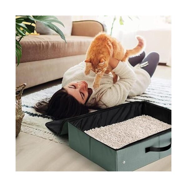 LIOOPET Caja de arena portátil con tapa caja de arena de