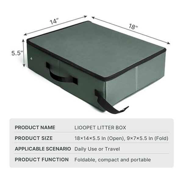LIOOPET Caja de arena portátil con tapa caja de arena de