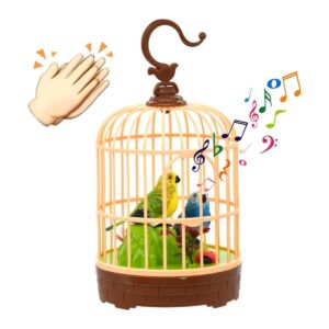 HWD Juguete de jaula de pájaros de inducción activada por_1